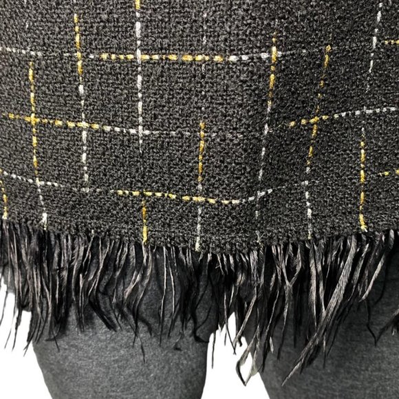 SARA CAMPBELL Metallic Windowpane Feather Trim Top - Picture 9 of 10